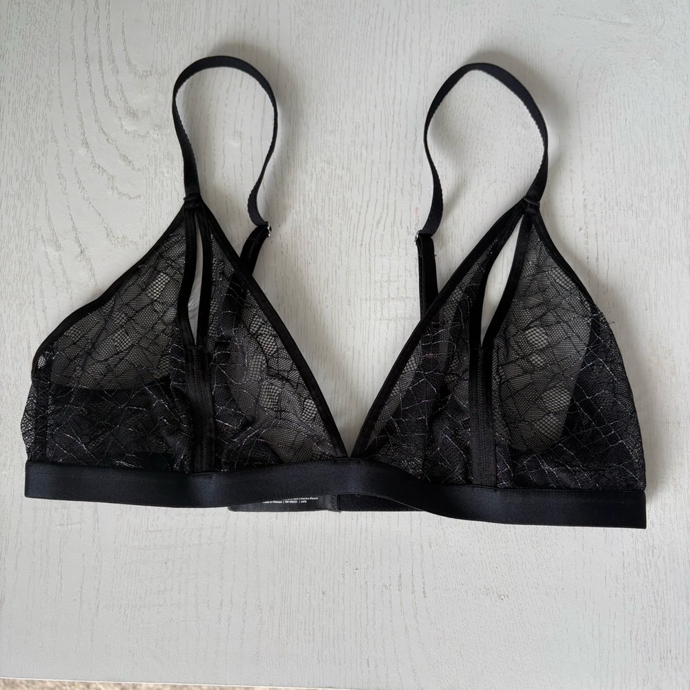 Parade Black Lace Bralette with cutouts
